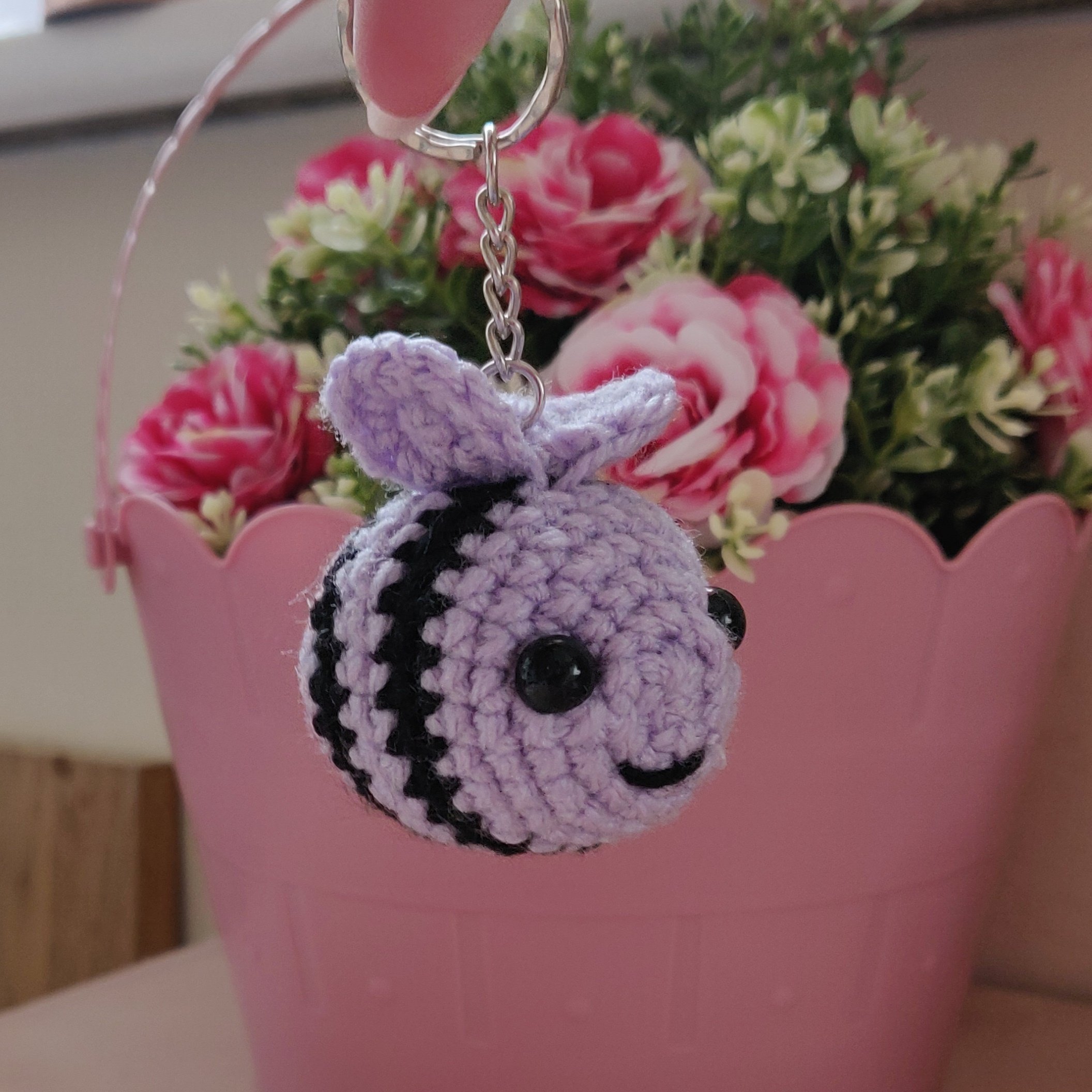 Crochet Bee Keychain