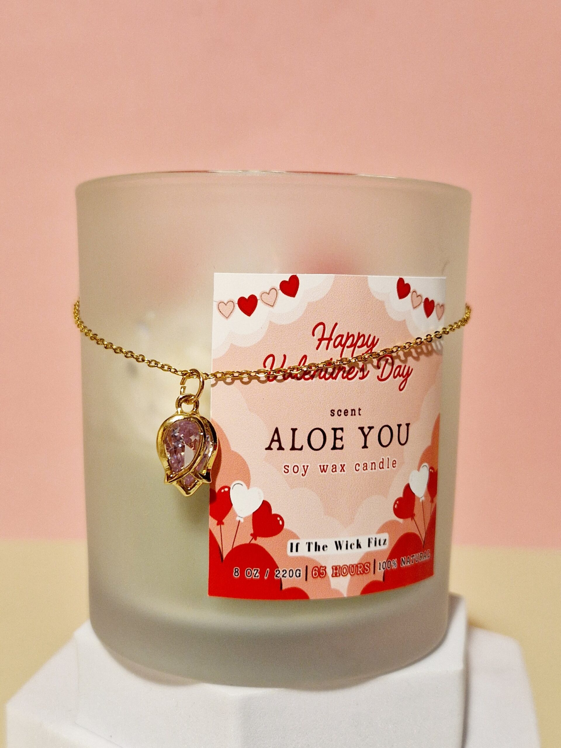 Aloe & Cucumber Necklace Candle - Image 2