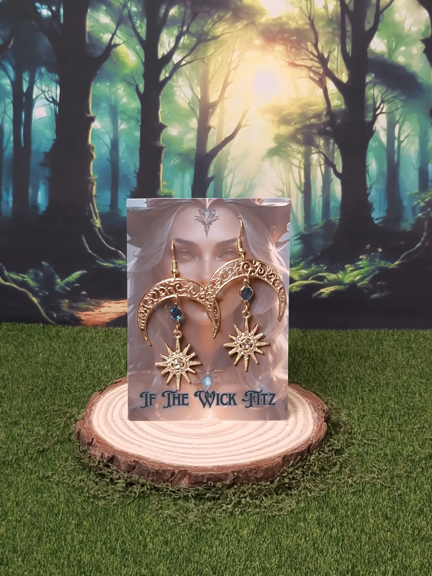 golden goddess earrings