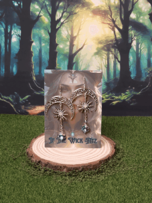 celestial moon earrings